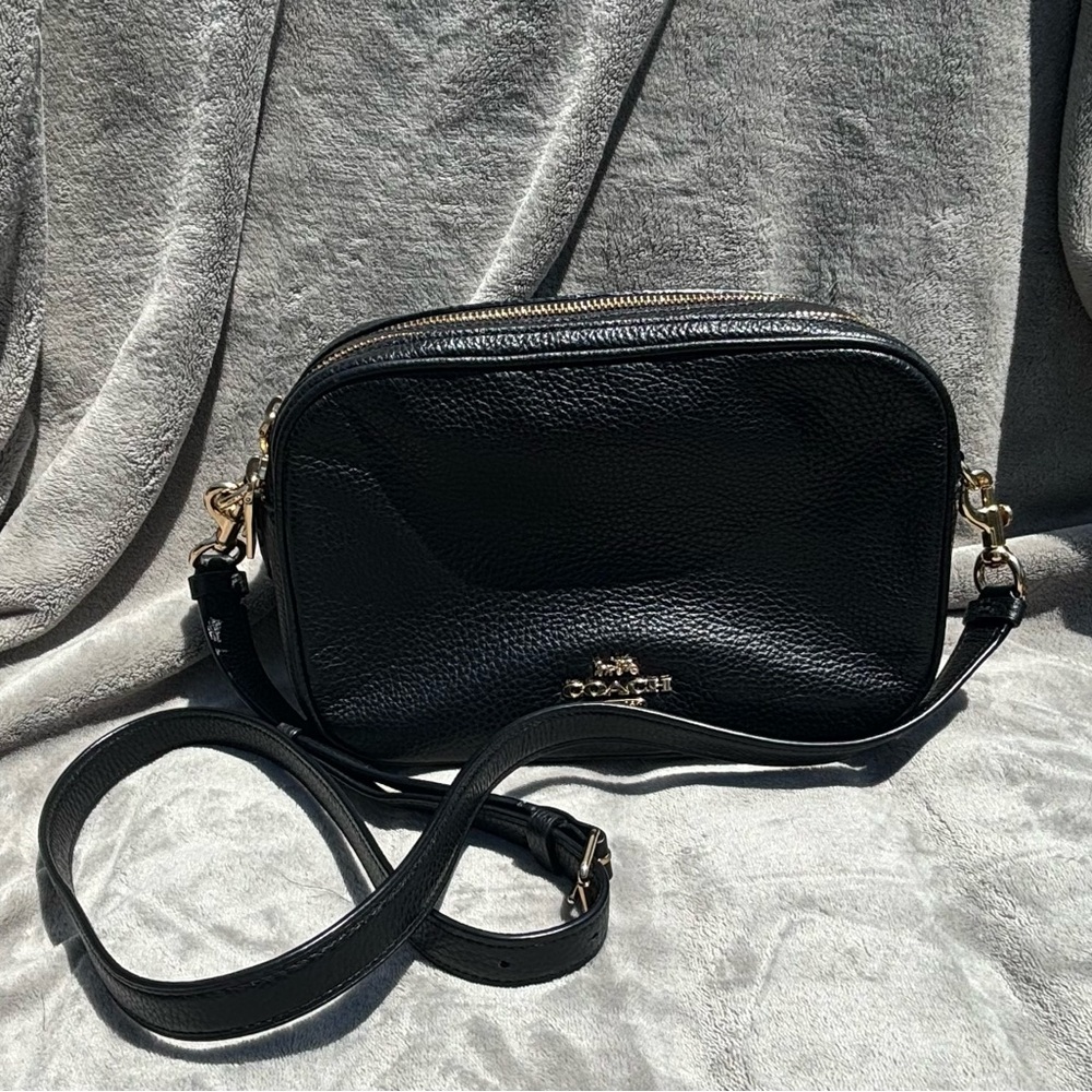 Coach Black Pebble Leather Crossbody